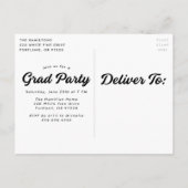 写真はっきりしたの卒業記念パーティー インビテーションポストカード (裏面)