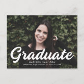 写真はっきりしたの卒業記念パーティー インビテーションポストカード (正面)