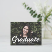 写真はっきりしたの卒業記念パーティー インビテーションポストカード (スタンド正面)