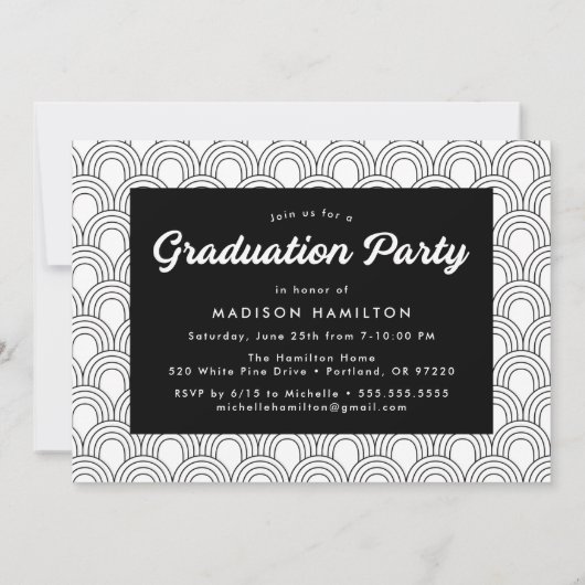 写真はっきりしたの卒業記念パーティー 招待状 (裏面)