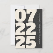 写真はっきりしたの暗い日付を保存 招待状 (正面)