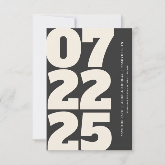 写真はっきりしたの暗い日付を保存 招待状 (正面)