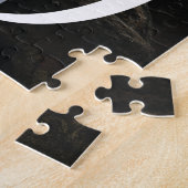 写真はっきりしたの背景を含む大きな数字の日付 ジグソーパズル (側面)