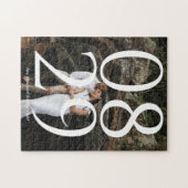 写真はっきりしたの背景を含む大きな数字の日付 ジグソーパズル (横)