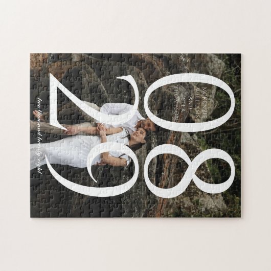 写真はっきりしたの背景を含む大きな数字の日付 ジグソーパズル (横)