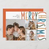 写真はっきりしたの3枚のクリスマスカード シーズンカード (正面/裏面)