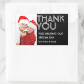 写真はっきりしたは大き感謝していい町のレーベルから結婚外れた 長方形シール (バッグ)