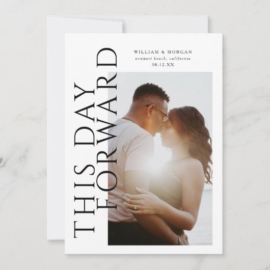 写真はっきりしたモダンの日付を保存 セーブザデート (正面)