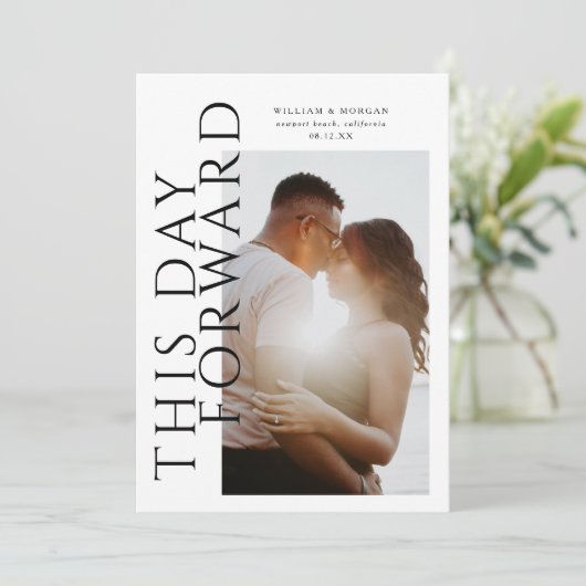 写真はっきりしたモダンの日付を保存 セーブザデート (スタンド正面)