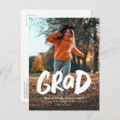 写真はっきりした卒業記念はがき インビテーションポストカード (正面/裏面)