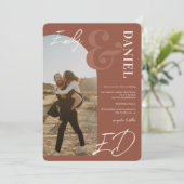 写真はっきりした名はarch terracotta'結婚s 招待状 (スタンド正面)