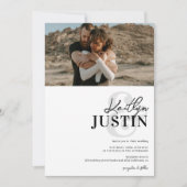 写真はっきりした名:書道白黒結婚の 招待状 (正面)