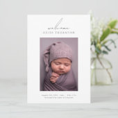 写真はっきりした縁どベビー誕生のお知らせ 案内状 (スタンド正面)