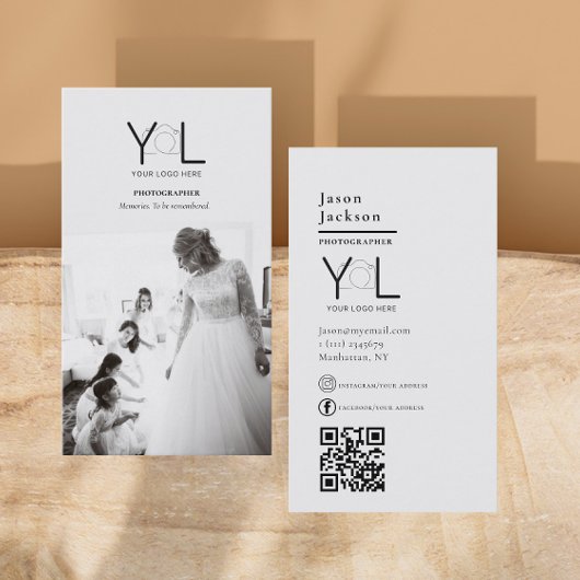 写真はっきりした者QRコードSNS写真 名刺