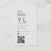 写真はっきりした者QRコードSNS写真 名刺 (裏面)