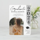 写真はっきりした2023年のアーチ白卒業 招待状 (スタンド正面)