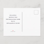 写真はっきりした40歳の誕生日 インビテーションポストカード (裏面)