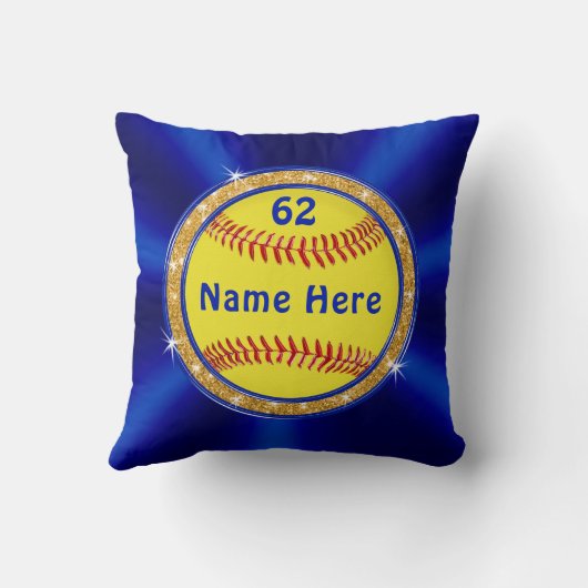 写真はソフトボール年長夜ギフトのアイディアを個人化します クッション (裏面)