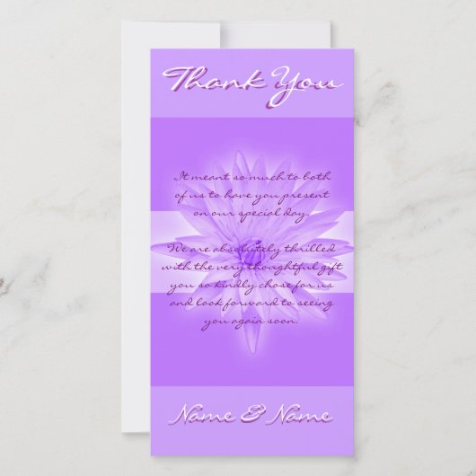 写真はテンプレート-カスタマイズ可能なユリ--を梳きます サンキューカード (正面)