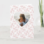 写真はハートピンクのロココパターンマザーズデイ カード (正面)