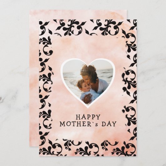 写真はハートロココ水彩母の日 シーズンカード (正面/裏面)