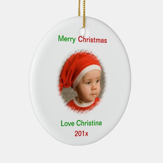 写真はパーソナライズな写真のオーナメントを望みます セラミックオーナメント (右)