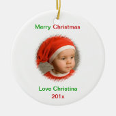 写真はパーソナライズな写真のオーナメントを望みます セラミックオーナメント (正面)