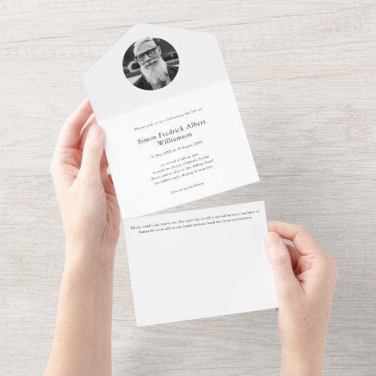 写真はミニマル人々の記憶を集める オールインワン招待状 (貼ってはがせる)