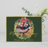 写真はリースカスタムクリスマス 箔シーズンカード (立ち正面)