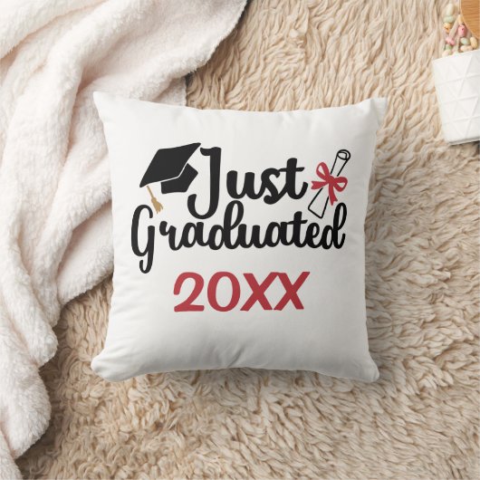 写真は卒業した卒業証書と帽子 クッション (ブランケット)