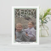 写真は巨大なメリークリスマスレッドグリーンプレイド シーズンカード (スタンド正面)