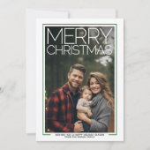 写真は巨大なメリークリスマスレッドグリーンプレイド シーズンカード (正面)