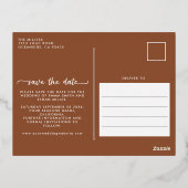 写真は日付を保存ホイル葉書 – Terracotta 箔シーズンポストカード (裏面)