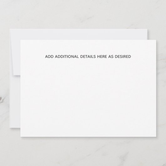 写真は日付を保存モダン結婚する 招待状 (裏面)