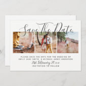 写真は日付を保存モダン結婚する 招待状 (正面/裏面)