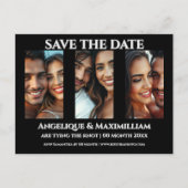 写真は日付カードを3枚エレガントのモダン写真を保存 ポストカード (正面)