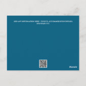 写真は日付カードエレガントをモダン3枚の青で保存 ポストカード (裏面)