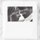 写真は日付ステッカーを保存 長方形シール (バッグ)