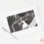 写真は日付ステッカーを保存 長方形シール (封筒)