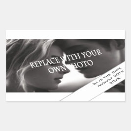 写真は日付ステッカーを保存 長方形シール