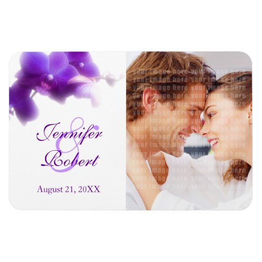 写真は日付/好意の磁結婚石を保存 マグネット (横)