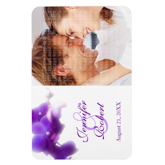 写真は日付/好意の磁結婚石を保存 マグネット (縦)