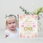 写真は最初の誕生日の招待をフラミングルしよう 招待状 (スタンド正面)