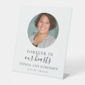 写真は永遠に私たちのハート葬儀 台座サイン (正面)