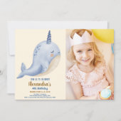 写真は海の下でベビーシャワー海誕生日 招待状 (正面)