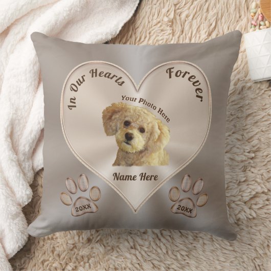 写真は犬のギフトの損失のための哀悼の言葉を個人化します クッション (ブランケット)
