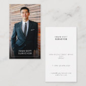 写真は白ミニマル枠モダン色ブシン 名刺 (正面/裏面)