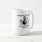 写真は私が取り組んでいる人間 コーヒーマグカップ (正面右)