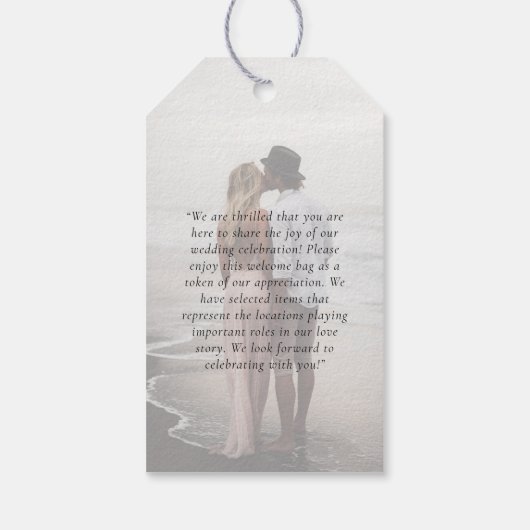 写真は私たちの愛の物語へようこそ ギフトタグ (裏面)