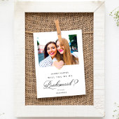 写真は私の花嫁の付き添いピンクのハート ポストカード